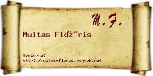 Multas Flóris névjegykártya